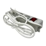 سه راهی شهاب بدون ارت با کلید با کابل ۱٫۸ متر پارت الکتریک