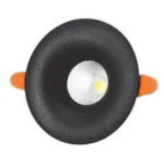 چراغ آميتريس 7 وات بدنه مشكي دايره اي COB سفيد پارس شعاع توس