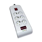 محافظ شش خانه ارت دار با کلید و کابل ۵ متری پارت الکتریک - Image 2