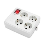 چند راهی ۴ خانه ارتدار با کلید با کابل ۵ متر مدل پارت الکتریک - Image 2