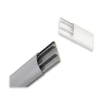 داکت نیم گرد زمینی پشت چسب دار 75*20 طوسی و سفید ساده دانوب - Image 2