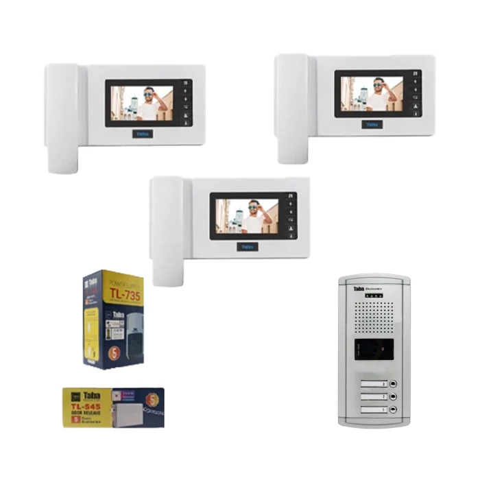 erf-2710 پکیج کامل آیفون تصویری 3 واحدی تابا TVD-1035M - Image 1