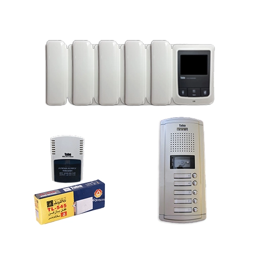 erf-3259 پکیج کامل آیفون تصویری 5 واحدی 1090 تابا الکترونیک - Image 1