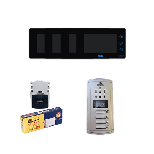 erf-3268 پکیج کامل آیفون تصویری 4 واحدی 2070 تابا الکترونیک - Image 1